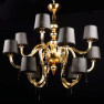 Impero Collection 12 Lights amber mirrored with silk shade