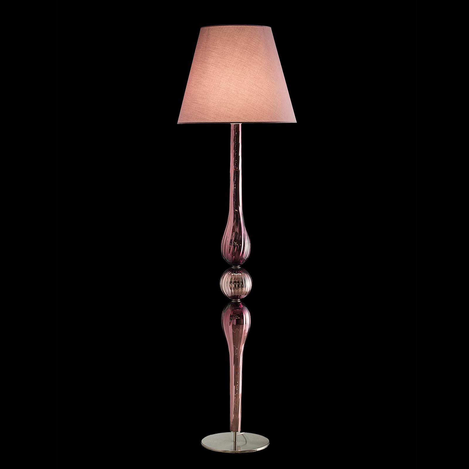 Viola Modern Floor Lamp Murano Blown Glass Lucevetro Viola Floor Lamp